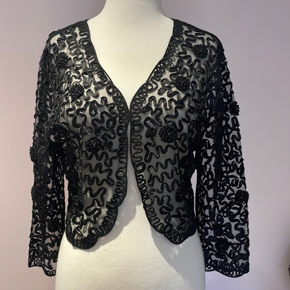 Sheer black bolero